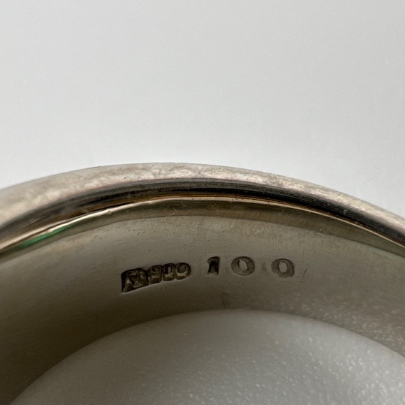 Holiday Sale Natural Earth Mined Emerald & Dia Ring Band, Plat., 11.14g, 5.75 - Picture 13 of 16